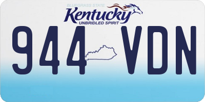 KY license plate 944VDN