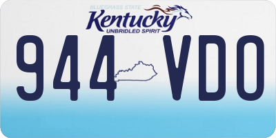 KY license plate 944VDO