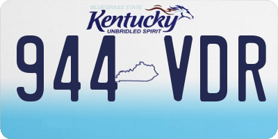 KY license plate 944VDR