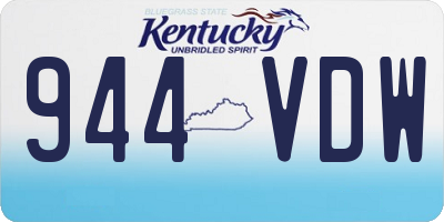 KY license plate 944VDW