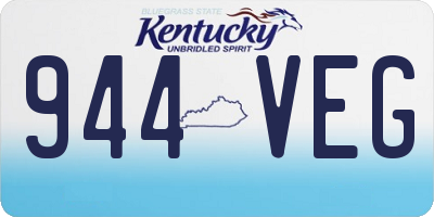 KY license plate 944VEG