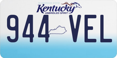 KY license plate 944VEL