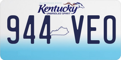KY license plate 944VEO