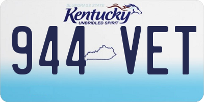 KY license plate 944VET
