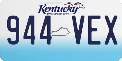 KY license plate 944VEX