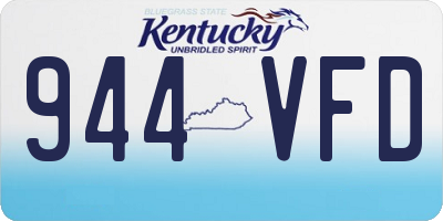 KY license plate 944VFD