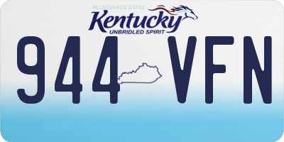 KY license plate 944VFN