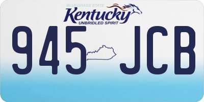 KY license plate 945JCB