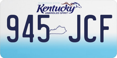 KY license plate 945JCF