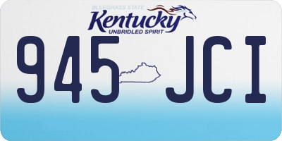 KY license plate 945JCI