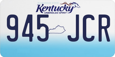 KY license plate 945JCR