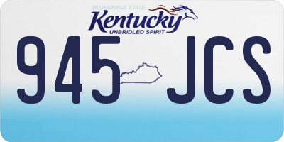 KY license plate 945JCS