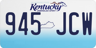 KY license plate 945JCW
