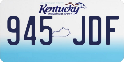 KY license plate 945JDF
