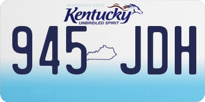 KY license plate 945JDH