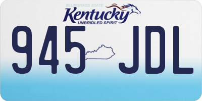 KY license plate 945JDL