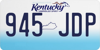 KY license plate 945JDP