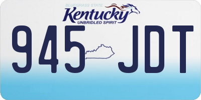 KY license plate 945JDT