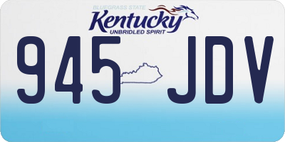 KY license plate 945JDV