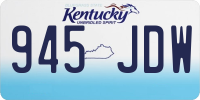 KY license plate 945JDW