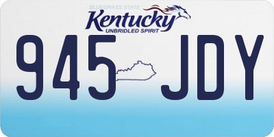 KY license plate 945JDY