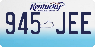 KY license plate 945JEE