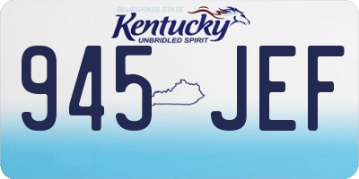 KY license plate 945JEF