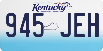 KY license plate 945JEH