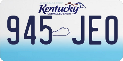 KY license plate 945JEO