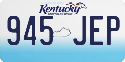 KY license plate 945JEP