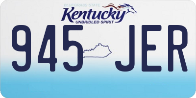 KY license plate 945JER