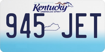 KY license plate 945JET