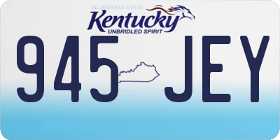 KY license plate 945JEY