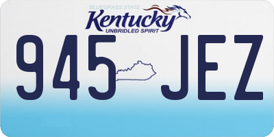 KY license plate 945JEZ