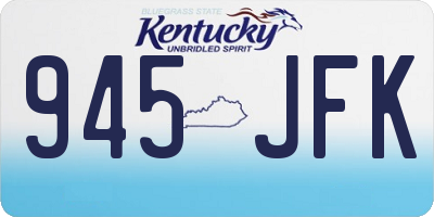 KY license plate 945JFK
