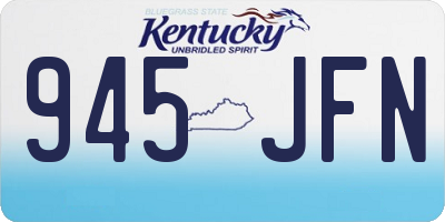 KY license plate 945JFN