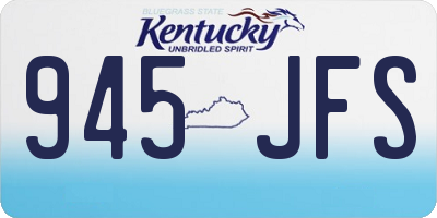 KY license plate 945JFS