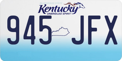 KY license plate 945JFX