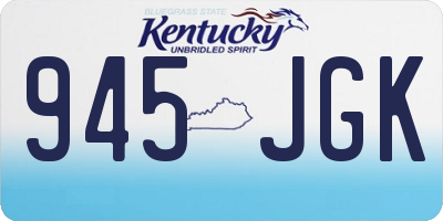 KY license plate 945JGK