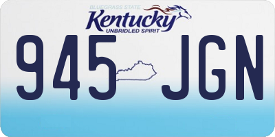 KY license plate 945JGN