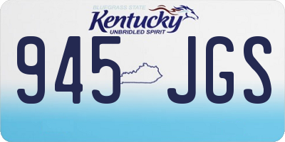 KY license plate 945JGS