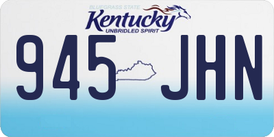 KY license plate 945JHN