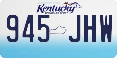 KY license plate 945JHW