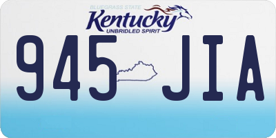 KY license plate 945JIA