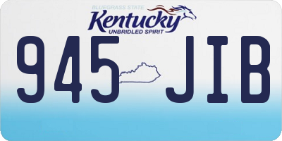 KY license plate 945JIB