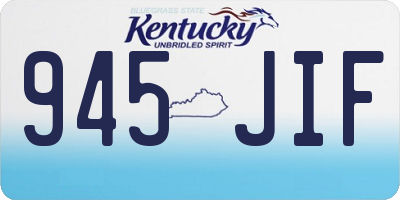 KY license plate 945JIF