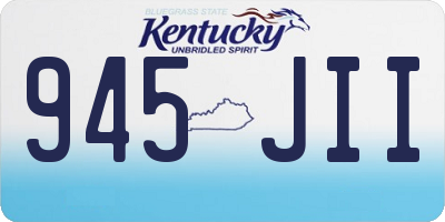 KY license plate 945JII