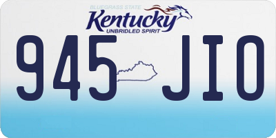 KY license plate 945JIO