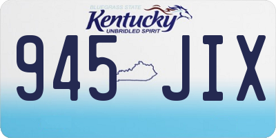 KY license plate 945JIX