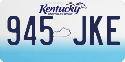 KY license plate 945JKE